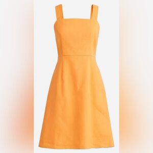 NWT - J. Crew Squareneck A-line dress in stretch linen blend - Size 14